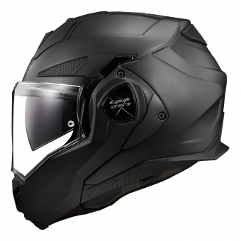 Capacete Moto Robocop Ls2 Ff901 Advant X Modular Articulado 180 Graus Preto Fosco C/ Óculos