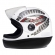 Capacete Moto Taurus San Marino Formula 1R Grafic Branco Preto Viseira 2mm Masculino Feminino - Branco