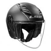 Capacete Moto Aberto Ls2 Of616 S Airflow II Black Preto Fosco C/ Aerofólio Masculino Feminino