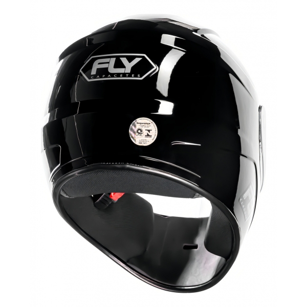 Capacete Moto Fechado Fly F9 Hg Classic Masculino Feminino Preto C/ Selo Inmetro - Preto Brilho