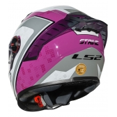 Capacete Moto LS2 FF358 Pro Classsic Striker Rosa Esportivo C/ Spoiler Masculino Feminino Lançamento
