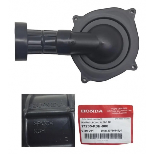 Condutor Duto Entrada Tampa Filtro Ar Moto Sahara 300 2024 2025 2026 2027 Original Honda 17235K3HB00