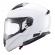 Capacete Moto Articulado Robocop Texx Kratos Classic Solid Escamoteável C/ Óculos - Branco Brilho