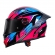 Capacete Moto LS2 FF358 Classic Pro Airline Draze Roxo Rosa Azul C/ Spoiler Masculino Feminino