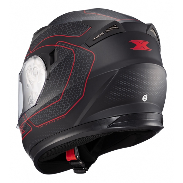 Capacete Moto Esportivo Texx Strike Ls Panther 2 Masculino Feminino Promoção Lançamento - Preto Fosco Vermelho
