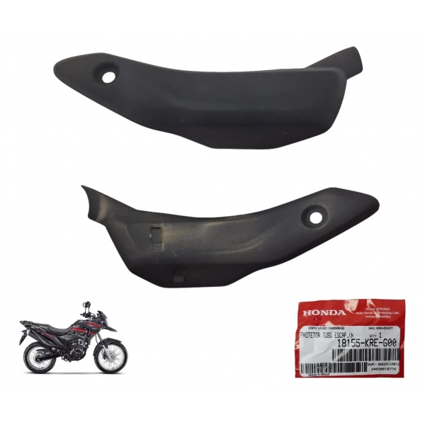 Protetor Dianteiro Curva Escapamento  Escape Xre 190 Bros 160 2016 17 18 19 20 21 2022 Original Honda