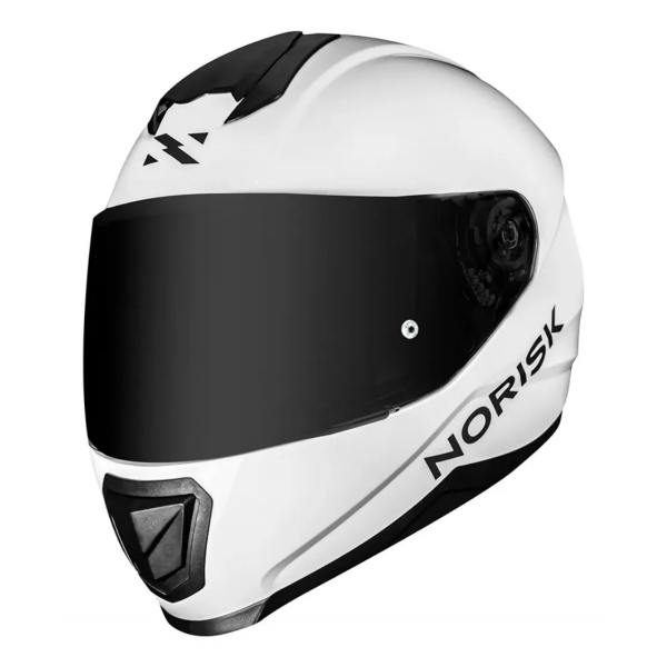 Capacete Norisk Razor Limited Edition Branco Brilho C/ Aerofólio + Viseira Fumê Masculino Feminino
