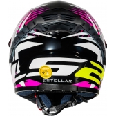 Capacete Moto Fechado Ls2 Ff358 Pro Classic Starwar Estellar Masculino Feminino C/ Spoiler Aerofólio - Preto Rosa Roxo