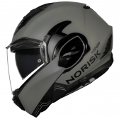 Capacete Moto Robocop Norisk Avenger Articulado 180 Graus C/ Óculos Interno Lançamento - Oliva Fosco