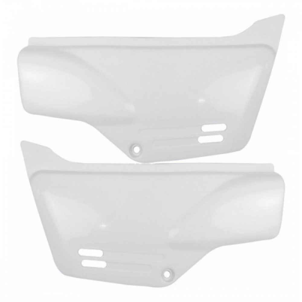 Par De Tampa Lateral Honda Xlr 125 1997 1998 1999 2000 2001 2002 Carenagem Branca Modelo Original