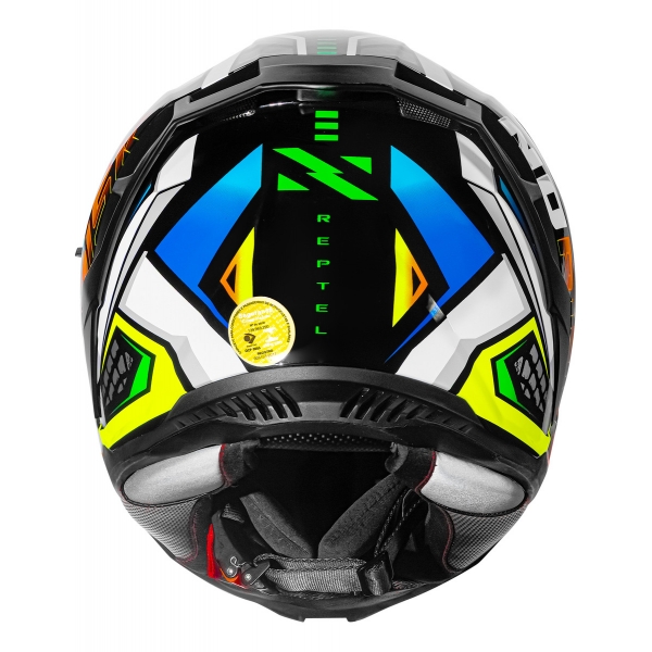 Capacete Moto Norisk Strada 2 Xdron Reptel C/ Aerofólio e Óculos Sol Interno Masculino Feminino