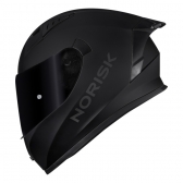Capacete Moto Norisk Flow Monocolor Black Edition Preto C/ Spoiler + Viseira Fumê Lançamento