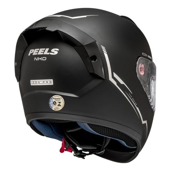 Capacete Moto Peels Icon Solid Classic Preto Esportivo C/ Óculos Interno C/ Selo Inmetro LANÇAMENTO