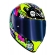 Capacete Moto Norisk Flow Trap Desenho Preto Amarelo Feminino Masculino C/ Spoiler + Viseira Extra