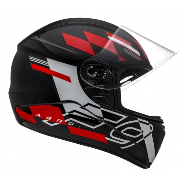 Capacete Moto Fly F-9 F9 Aero Preto Vermelho Masculino Feminino C/ Selo Inmetro Lançamento