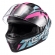 Capacete Esportivo Texx Raptor MotoGp Genesis C/ Spoiler + Viseira Extra Masculino Feminino - Azul Rosa