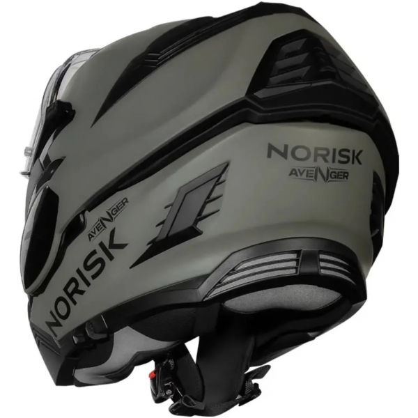 Capacete Moto Robocop Norisk Avenger Articulado 180 Graus C/ Óculos Interno Lançamento - Oliva Fosco