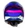 Capacete Moto Feminino Norisk Flow Pulse Azul Rosa Esportivo C/ Spoiler + Viseira Extra
