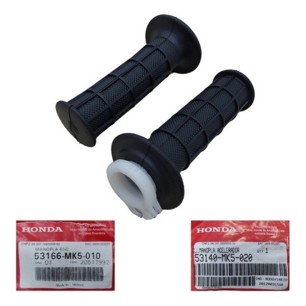 Par Manopla Punho Xr 250 Tornado Xre 300 09/15 Bros 125 150 Xr 200 Xlr 125 C/ Roldana Original Honda