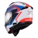 Capacete Moto Articulado Robocop Texx Kratos Nomade Bmw Branco Azul Escamoteável C/ Óculos