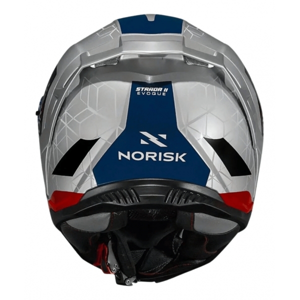 Capacete Moto Norisk Strada 2 Evoque Prata Preto C/ Aerofólio e Óculos Interno Masculino Feminino