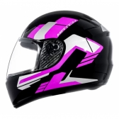 Capacete Moto Feminino Fly F-9 F9 Match Preto Roxo C/ Selo Inmetro Lançamento