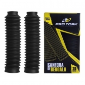 Sanfona Protetor Bengala Preta Moto Xre 190 Xtz 125 Dt 200 Bros 150 160  Nx 150 Nx 200 20 Dentes