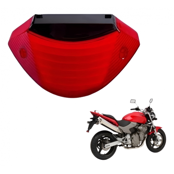 Lente Da Lanterna Freio Traseira Moto Cb 600 Hornet 2005 2006 2007 Modelo Original - Vermelha