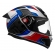 Capacete Moto Fechado Bieffe b12 B-12 Evolve Bmw Branco Azul Vermelho Esportivo C/ Aerofólio Lançamento