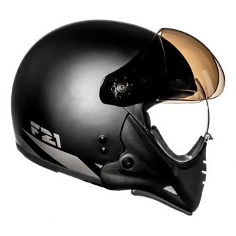 Capacete Moto Peels Mirage F21 F-21 Custom Classic Aviador C/ 2 Viseiras Queixeira Removível