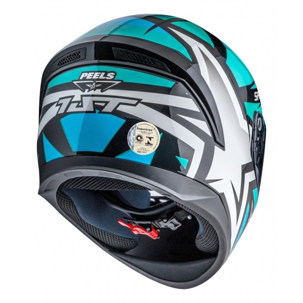 Capacete Moto Fechado Peels Spike Ls Star 2 St Preto Verde Esportivo Masculino Feminino