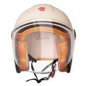 Capacete Moto Aberto Joy 23 San Marino Street By Taurus Flamengo Maior Do Mundo Oficial Lançamento - Bege