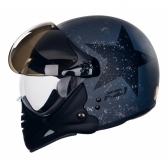 Capacete Moto Custom Peels F21 F-21 Us Army Tank Militar Aviador C/ 2 Viseiras Queixeira Removível - Chumbo Fosco