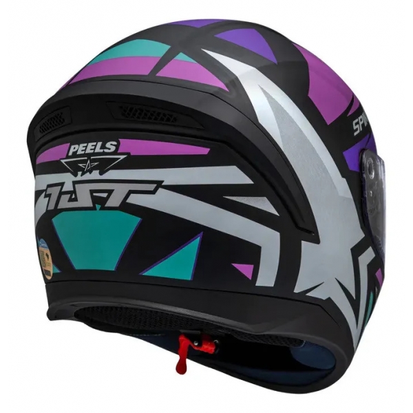 Capacete Moto Feminino Peels Spike 1St Ls Star 2 Estrela Roxo Rosa C/ Selo Inmetro Lançamento
