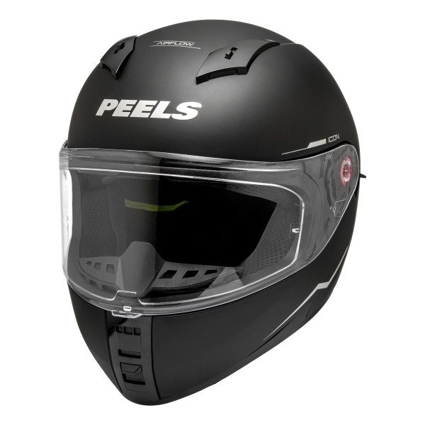 Capacete Moto Peels Icon Solid Classic Preto Esportivo C/ Óculos Interno C/ Selo Inmetro LANÇAMENTO