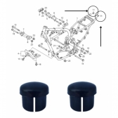 Par Tampa Tampinha Tubo Chassi Traseiro Moto Sahara 300 Xr300L Tornado Crf230 Crf250F Original Honda