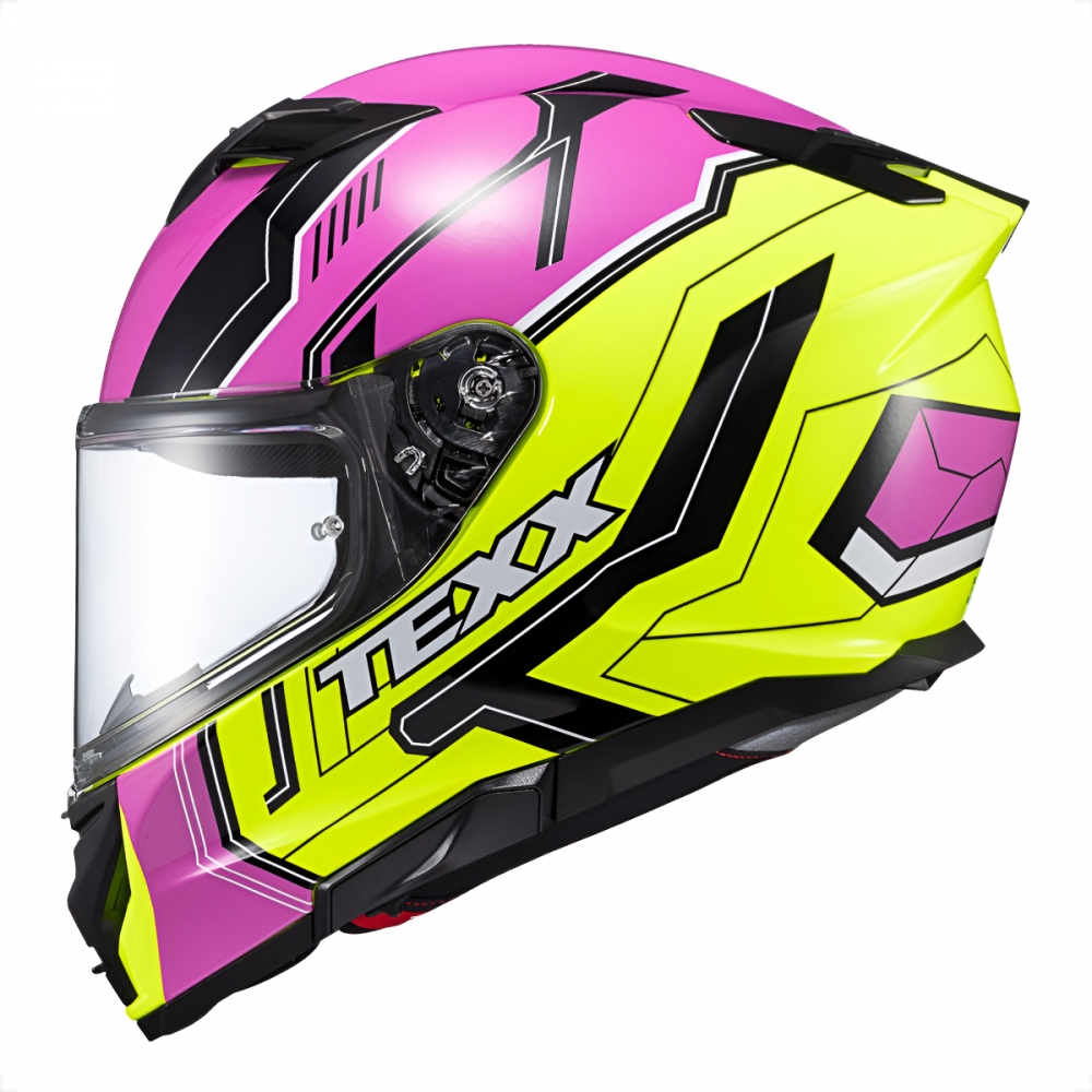 Capacete Moto Feminino Texx Kaiman Teaser Rosa Preto C/ Óculos Sol Interno E Narigueira Lançamento