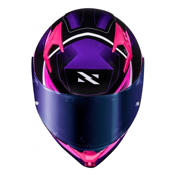 Capacete Moto Feminino Norisk Flow Pulse Roxo Rosa C/ Spoiler + Viseira Fume Extra