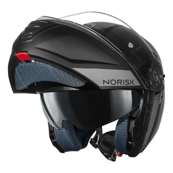 Capacete Moto Robocop Escamoteável Norisk Vortex Preto Fosco Articulado C/ Óculos Masculino Feminino