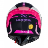 Capacete Moto Feminino Norisk Flow Run Roxo Rosa C/ Spoiler + Viseira Extra