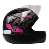 Capacete Moto Feminino Taurus San Marino Formula 1R Neo Preto Fosco Rosa Lançamento C/ Selo Inmetro - Preto
