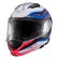 Capacete Moto Articulado Robocop Texx Kratos Nomade Bmw Branco Azul Escamoteável C/ Óculos