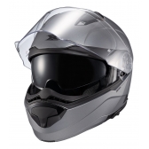 Capacete Moto Articulado Robocop Texx Kratos Classic Solid Escamoteável C/ Óculos - Cinza Fosco