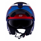 Capacete Moto Robocop Articulado Norisk FF345 Route Speedmax Escamoteável C/ Óculos E Selo Inmetro - Branco Azul