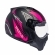 Capacete Moto Feminino Peels Mirage Living Custom Aviador Preto Rosa C/ Óculos Queixeira Removível