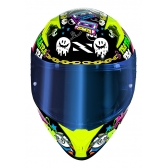 Capacete Moto Norisk Flow Trap Desenho Preto Amarelo Feminino Masculino C/ Spoiler + Viseira Extra