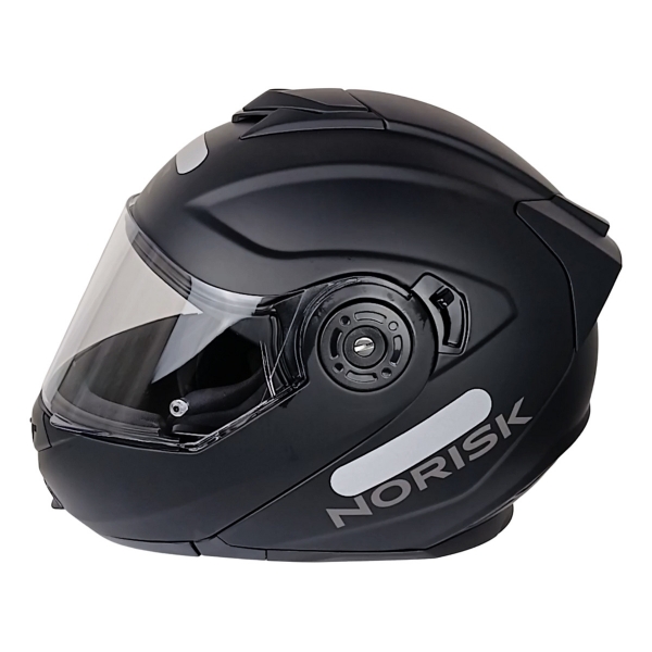 Capacete Moto Robocop Articulado Norisk FF345 Route Monocolor Preto Fosco Escamoteável C/ Óculos