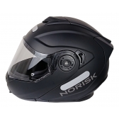 Capacete Moto Robocop Articulado Norisk FF345 Route Monocolor Preto Fosco Escamoteável C/ Óculos