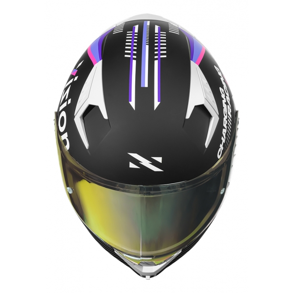 Capacete Moto Norisk Flow Vizion Preto Roxo Rosa C/ Spoiler + Viseira Extra Feminino Masculino