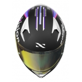 Capacete Moto Norisk Flow Vizion Preto Roxo Rosa C/ Spoiler + Viseira Extra Feminino Masculino